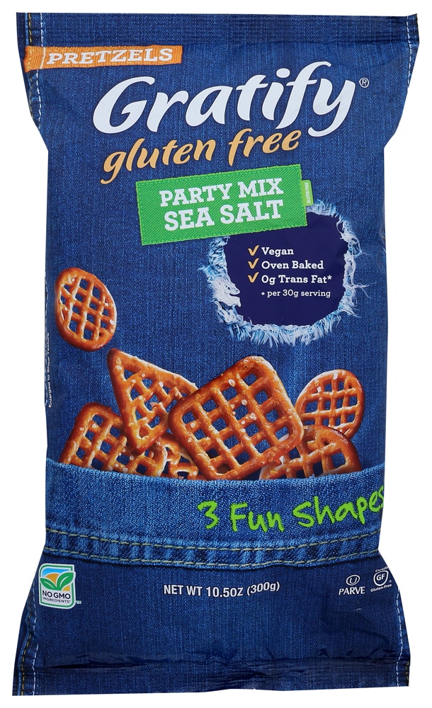 Gratify Gluten Free Pretzels Party Mix Sea Salt -- 10.5 oz