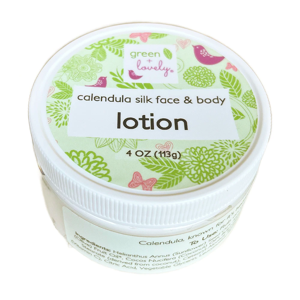 Green + Lovely Calendula Face and Body Lotion -- 4 oz