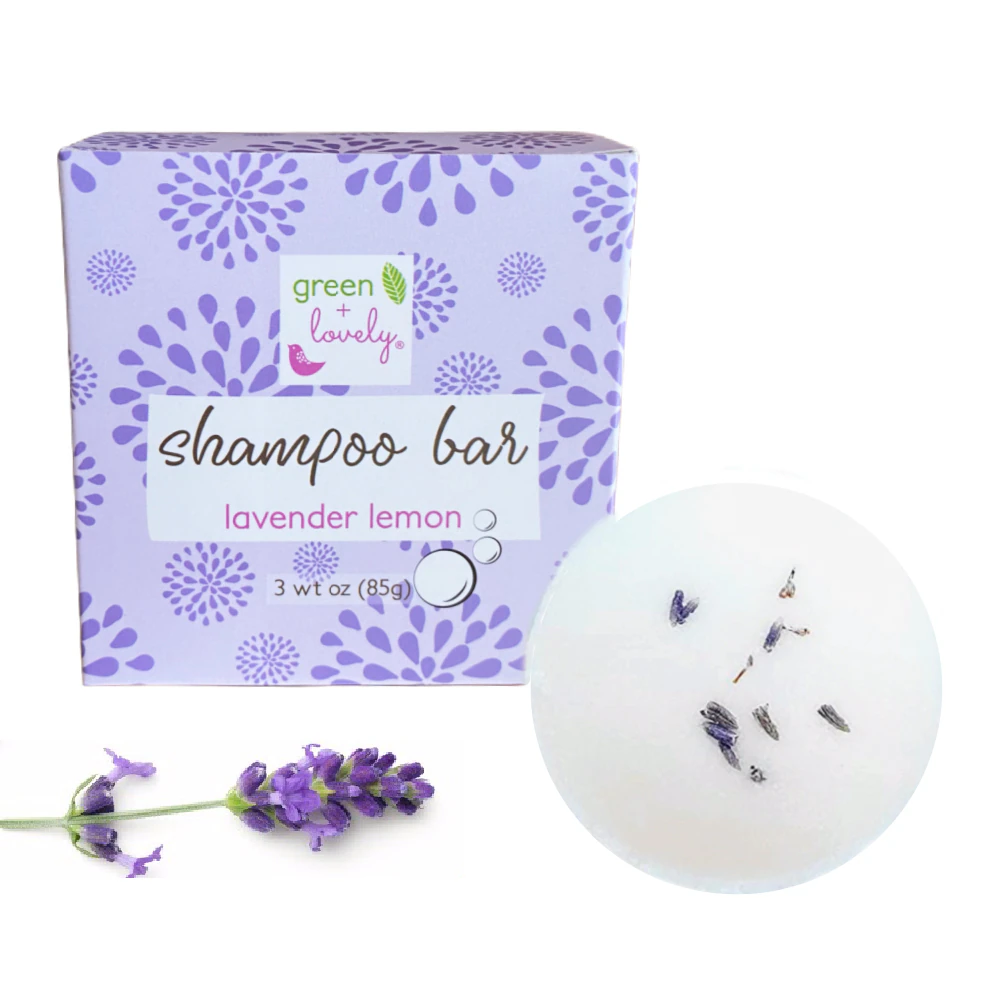 Green + Lovely Shampoo Bar Lavender Lemon -- 3 oz