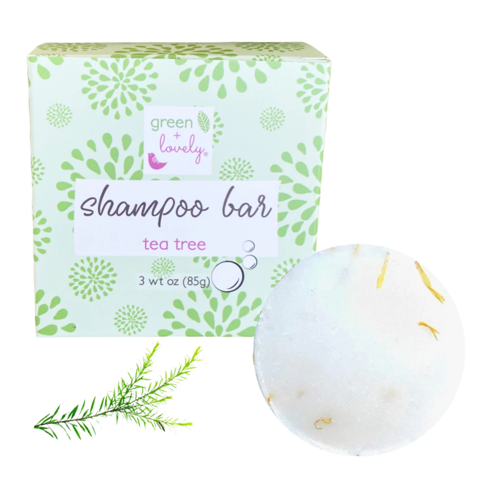 Green + Lovely Shampoo Bar Tea Tree -- 3 oz