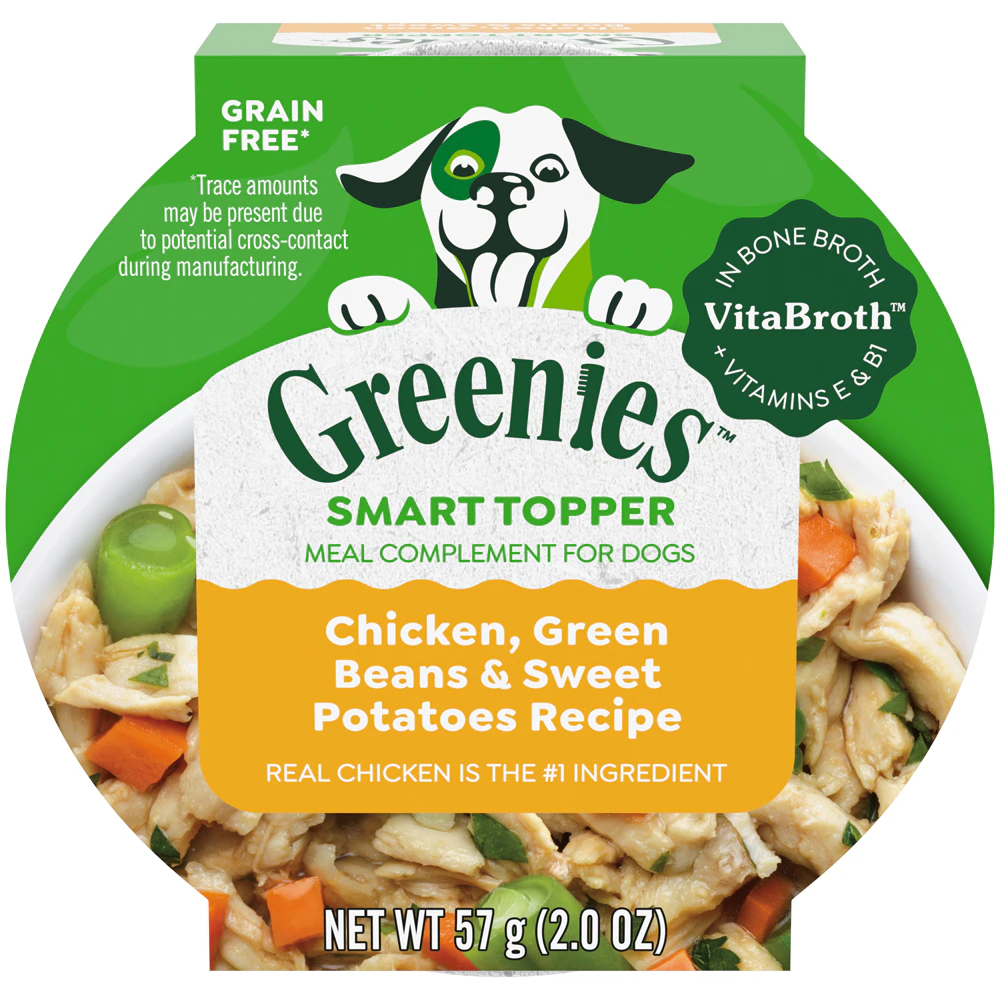 Greenies Smart Topper Wet Dog Food Mix-In Chicken Green Beans & Sweet Potatoes -- 2 oz