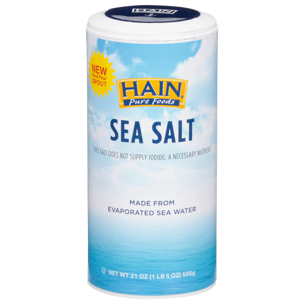 Hain Pure Foods Sea Salt -- 21 oz