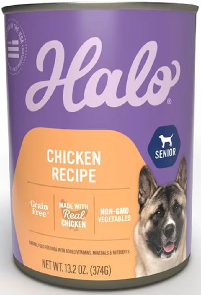 Halo Senior Dog Wet Food Grain-Free Chicken Recipe -- 13.2 oz