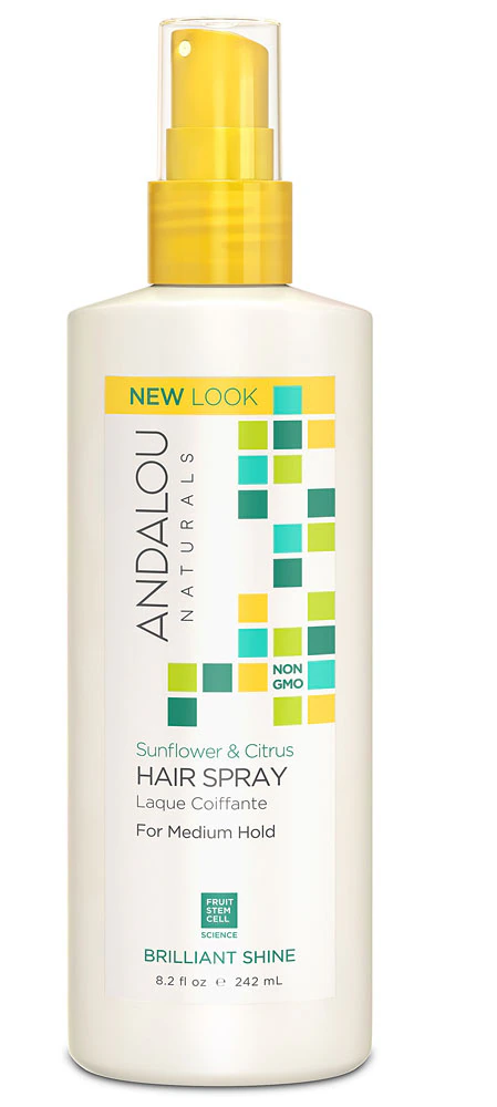 Andalou Naturals Brilliant Shine Hair Spray Sunflower and Citrus -- 8.2 fl oz