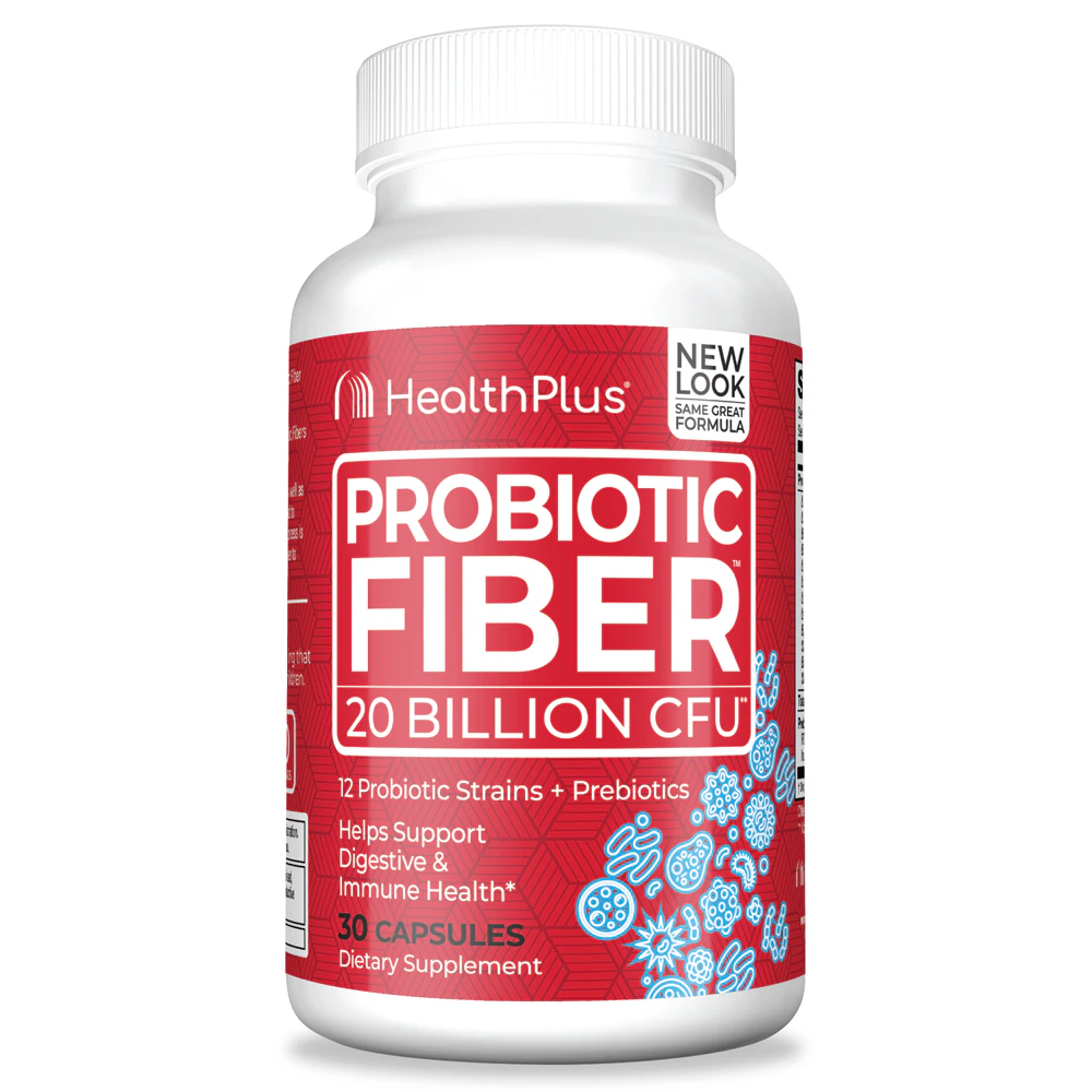 Health Plus Probiotic Fiber -- 20 billion CFU - 30 Capsules