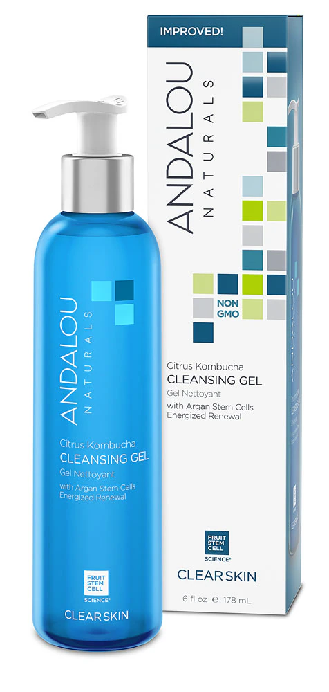 Andalou Naturals Clear Skin Cleansing Gel Citrus Kombucha -- 6 oz