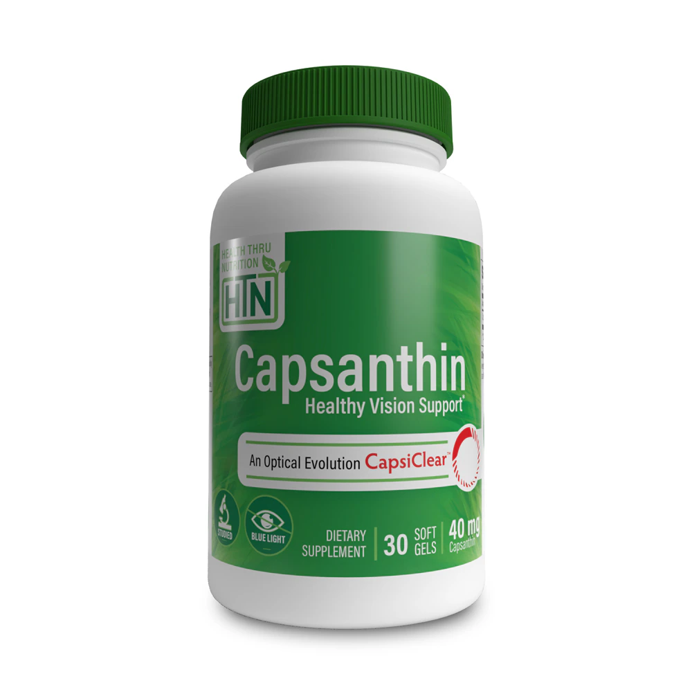 Health Thru Nutrition Capsanthin as CapsiClear Healthy Vision Support Non-GMO -- 40 mg - 30 Softgels