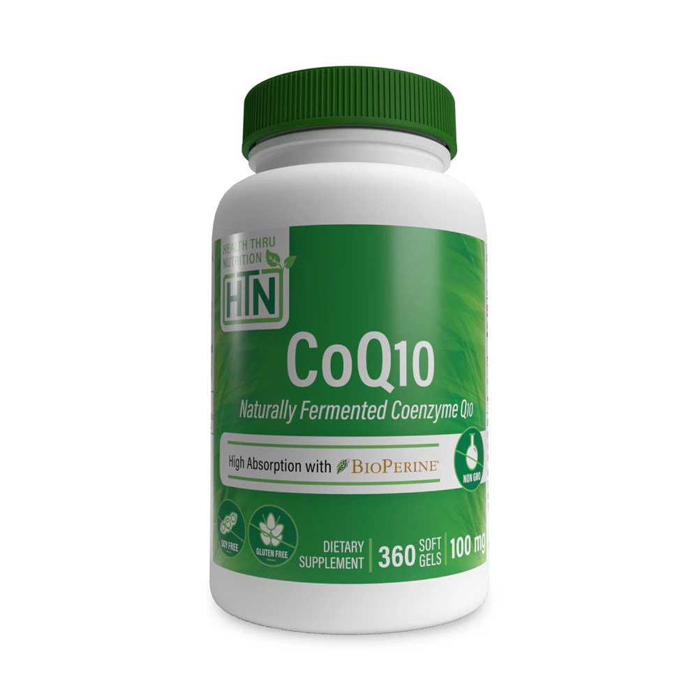 Health Thru Nutrition CoQ10 with BioPerine Non-GMO -- 100 mg - 360 Softgels