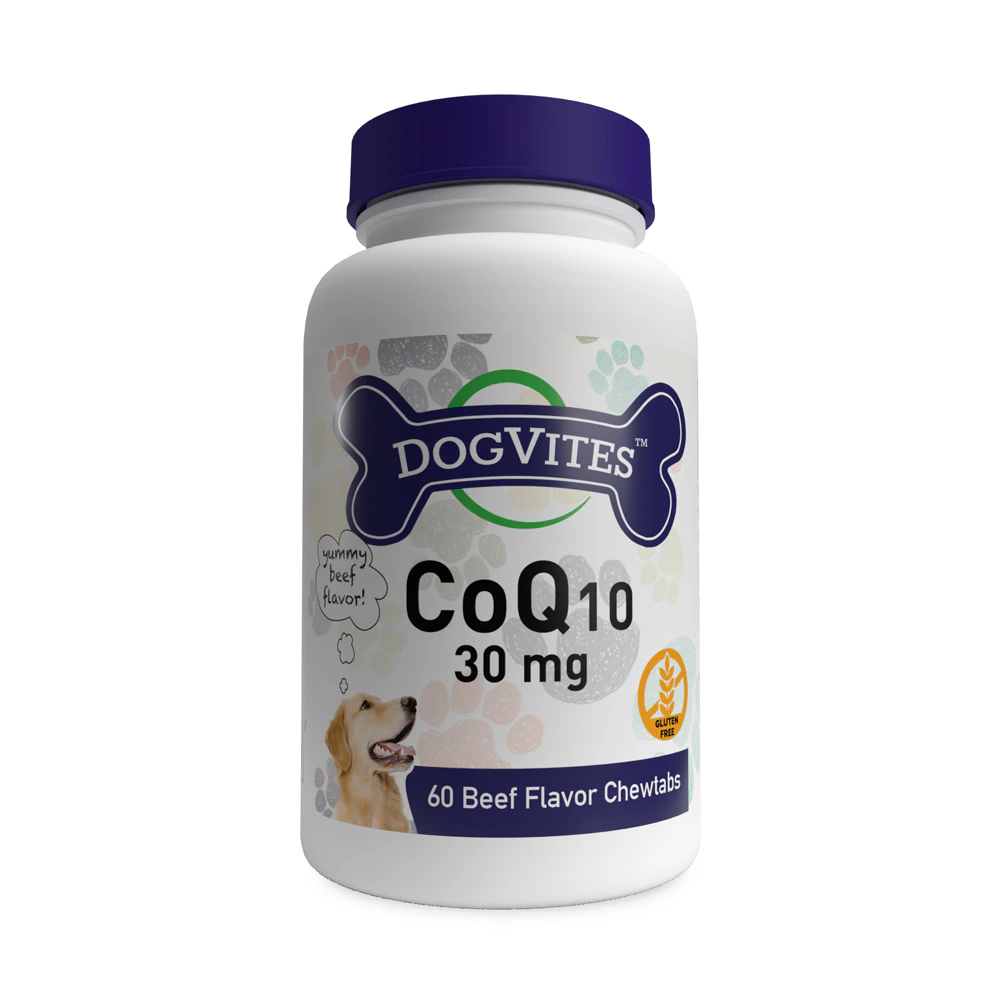 Health Thru Nutrition Dog-Vites CoQ-10 Beef -- 30 mg - 60 Chewable Tablets