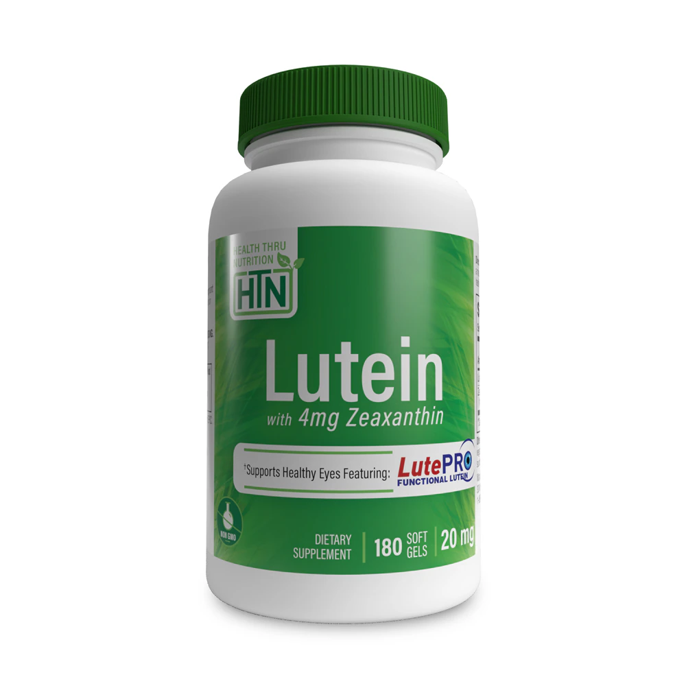 Health Thru Nutrition Lutein 20 mg Zeaxanthin 4 mg as All-Trans LutePro Non-GMO -- 180 Softgels