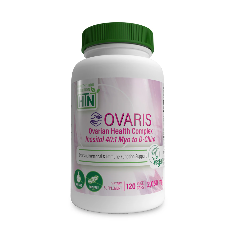 Health Thru Nutrition Ovaris 40:1 Myo to D-Chiro Inositol Vegan Certified Non-GMO -- 120 VegeCaps