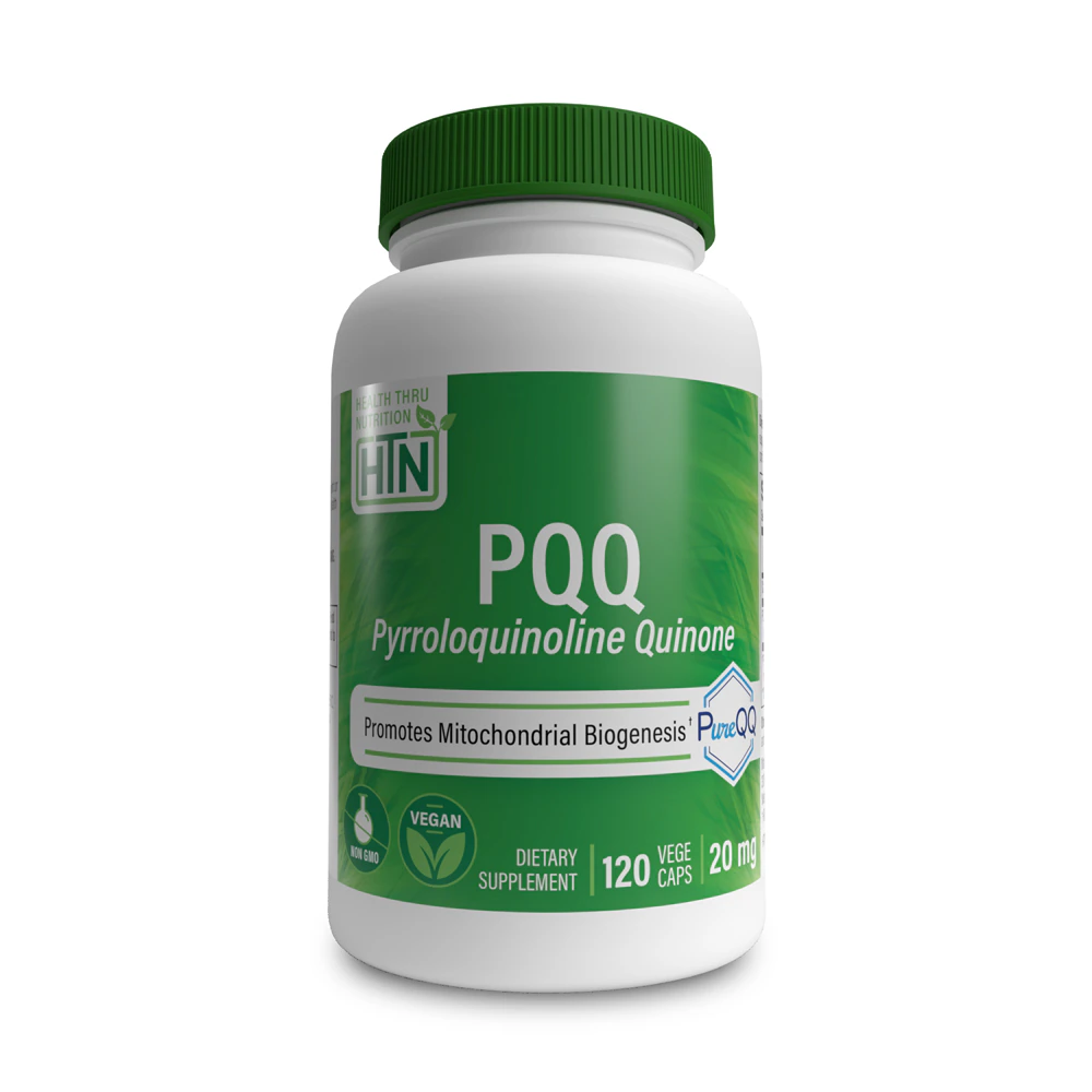 Health Thru Nutrition PQQ as PureQQ Vegan Certified Non-GMO Pyrolloquinoline Quinone -- 20 mg - 120 VegeCaps