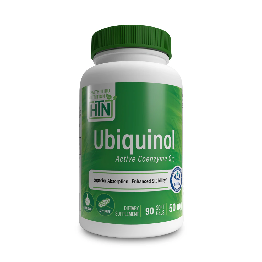Health Thru Nutrition Ubiquinol Kaneka Ubiquinol Reduced and Active Form of CoQ-10 Non-GMO -- 50 mg - 90 Softgels