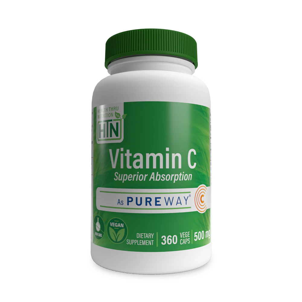 Health Thru Nutrition Vitamin-C PureWay-C Vegan Non-GMO -- 500 mg - 360 VegeCaps