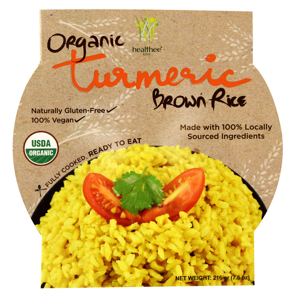 Healthee Organic Brown Rice Bowl Turmeric -- 7.6 oz