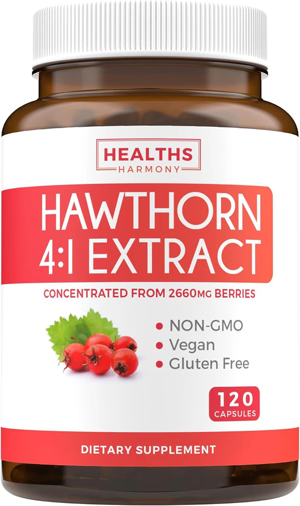 Healths Harmony Hawthorn 4:1 Extract Capsules -- 120 Capsules