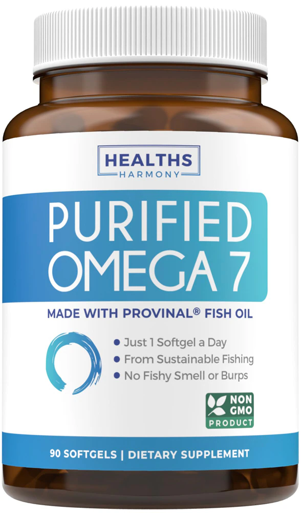 Healths Harmony Purified Omega 7 Made With Provinal Fish Oil -- 90 Softgels