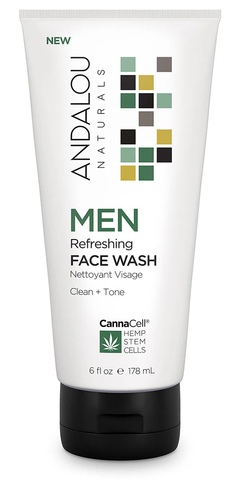 Andalou Naturals MEN Refreshing Face Wash -- 6 fl oz