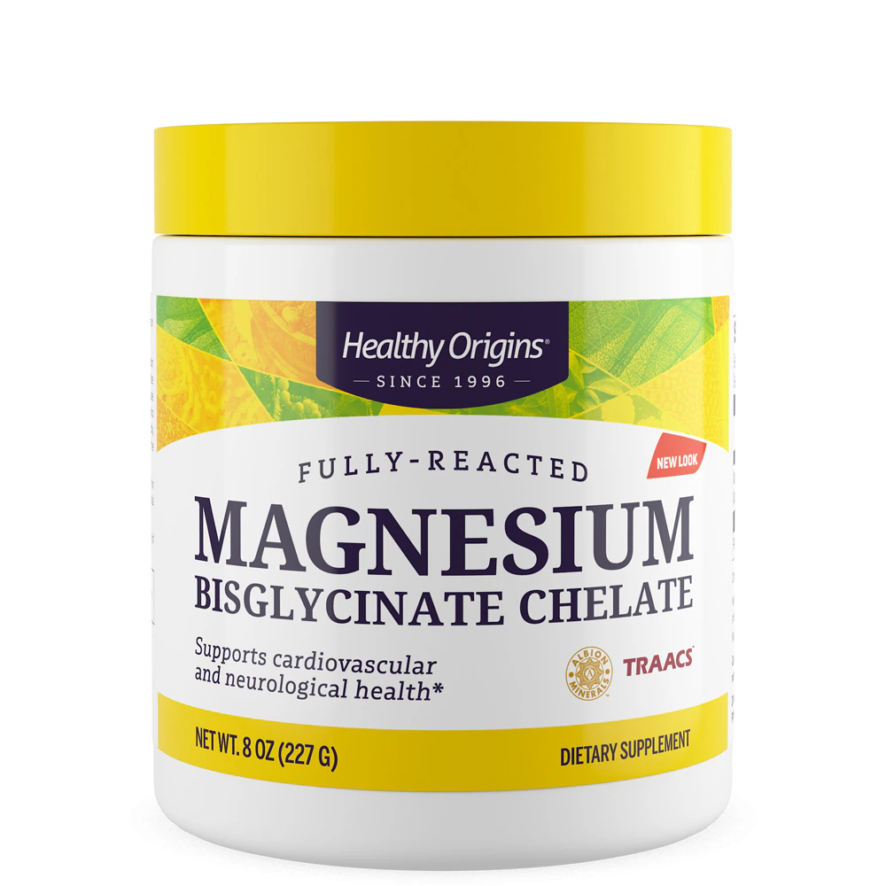 Healthy Origins Magnesium Bisglycinate Chelate Powder -- 200 mg - 8 oz