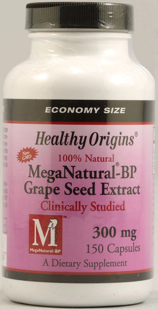 Healthy Origins Mega Natural?-BP Grape Seed Extract -- 300 mg - 150 Veggie Caps