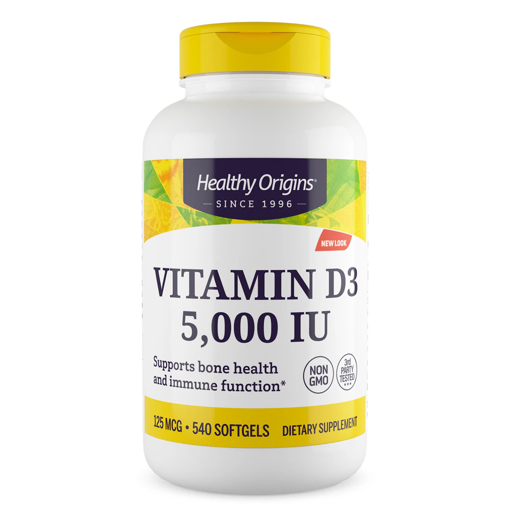 Healthy Origins Vitamin D3 -- 5000 IU - 540 Softgels