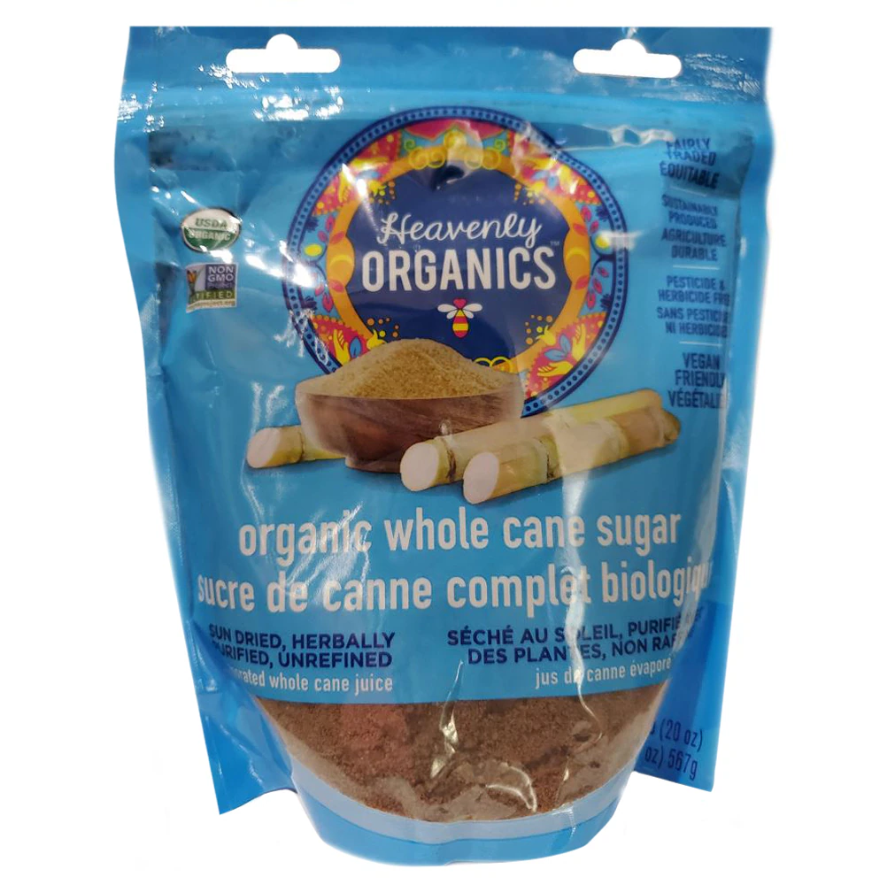 Heavenly Organics Organic Whole Cane Sugar -- 20 oz