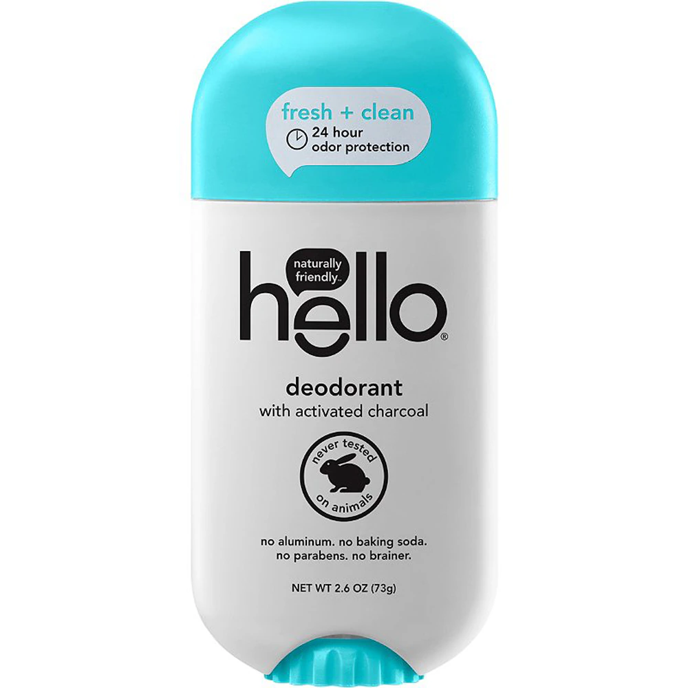 Hello Deodorant Aluminum Free with Activated Charcoal - Fresh & Clean -- 2.6 oz