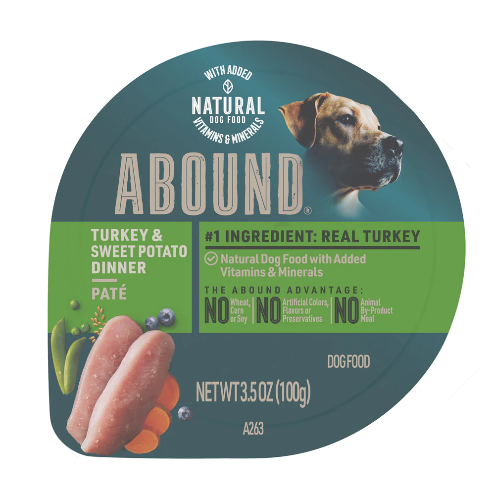 Abound Wet Dog Food Dinner Pate Turkey & Sweet Potato -- 3.5 oz