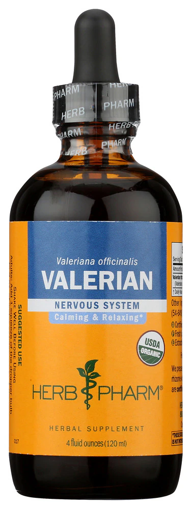 Herb Pharm Valerian - Organic Nervous System - Calming & Relaxing -- 4 fl oz