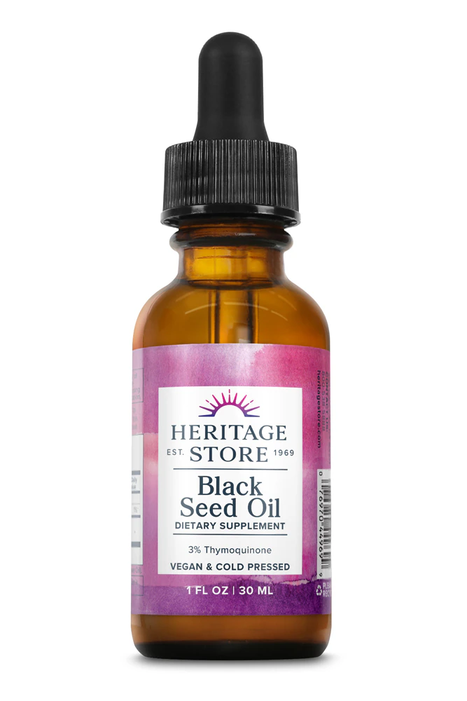 Heritage Store Black Seed Oil 3% Thymoquinone -- 1 fl oz
