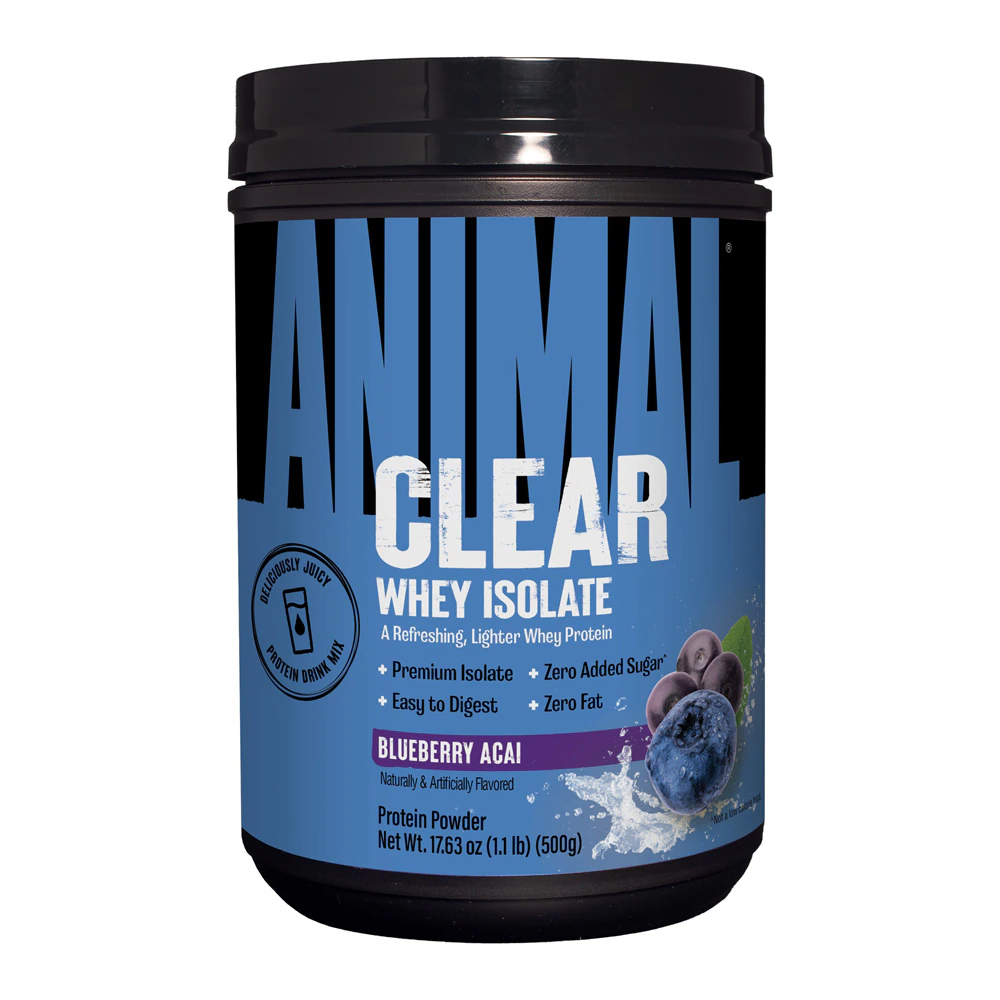 Animal Clear Whey Isolate Blueberry Acai -- 1.1 lb
