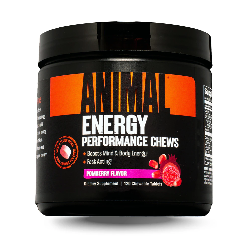 Animal Energy Performance Chews Pomberry Flavor -- 120 Chewables