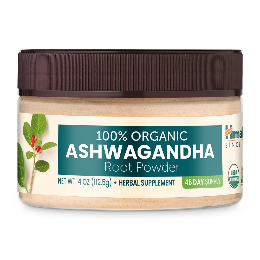Himalaya Organic Ashwagandha Root Powder Jar -- 4 oz