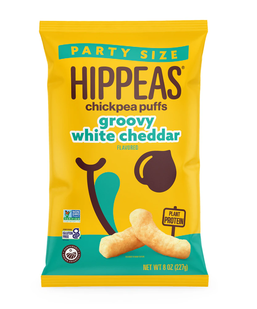Hippeas Vegan Puffs White Cheddar -- 8 oz