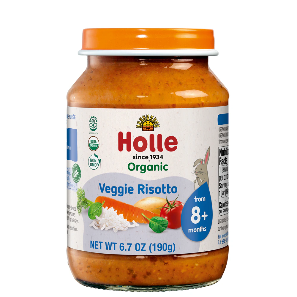 Holle Organic Baby Food 8+ Months Veggie Risotto -- 6.7 oz