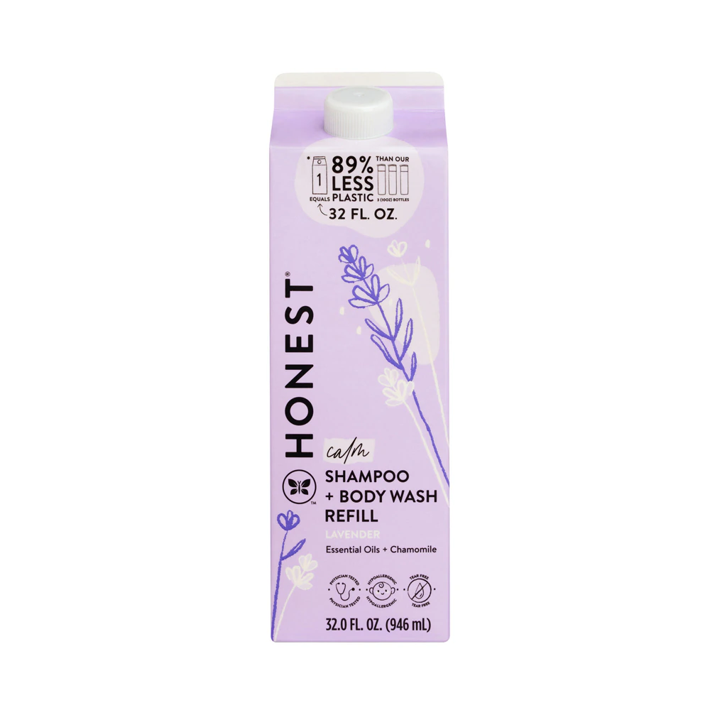 Honest Baby Shampoo + Body Wash Refill Calm Lavender -- 32 fl oz