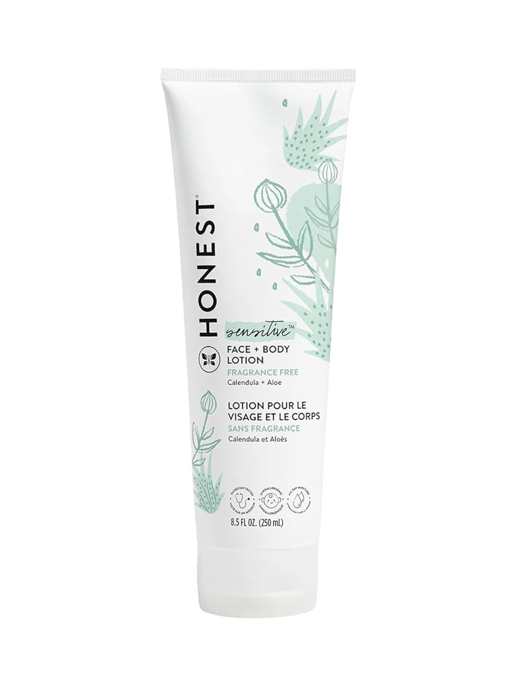 Honest Face & Body Lotion Sensitive Fragrance Free -- 8.5 fl oz