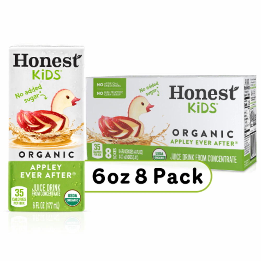 Honest Kids Juice Drink Organic Apple -- 6 fl oz Each / Pack of 8 (48 fl oz)
