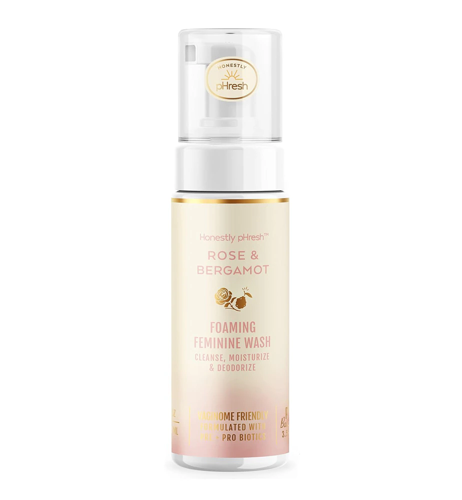 Honestly pHresh Foaming Feminine Wash - Rose Bergamot -- 5 oz