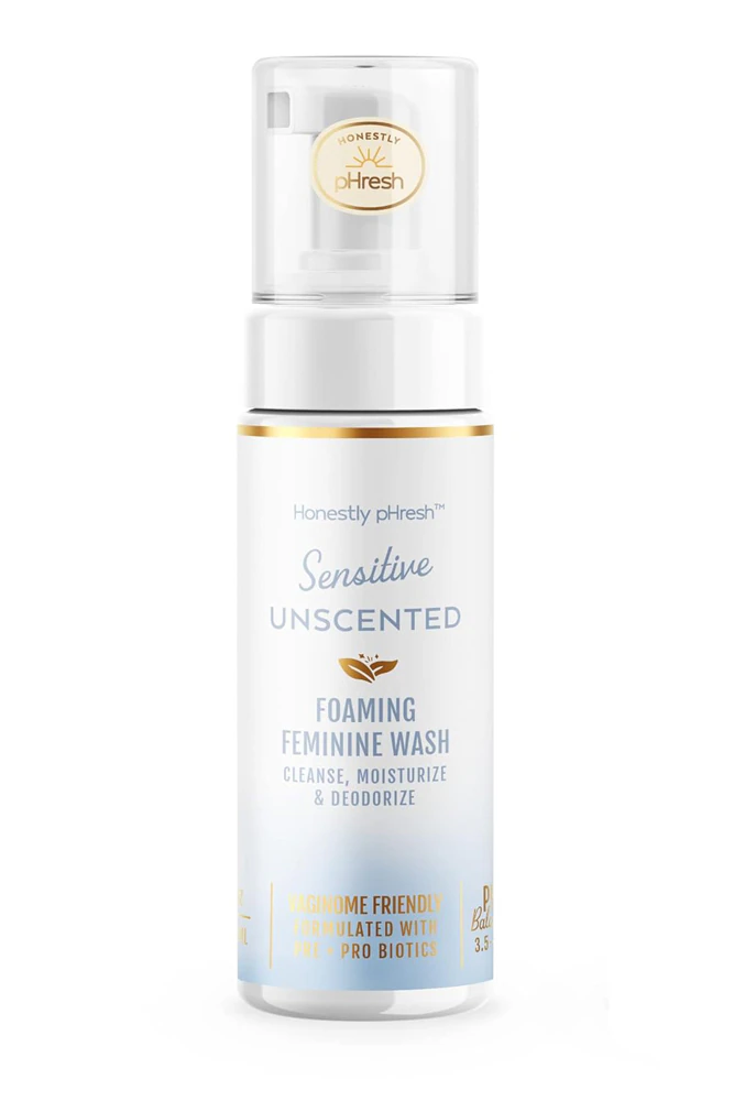 Honestly pHresh Foaming Feminine Wash - Sensitive Unscented -- 5 oz