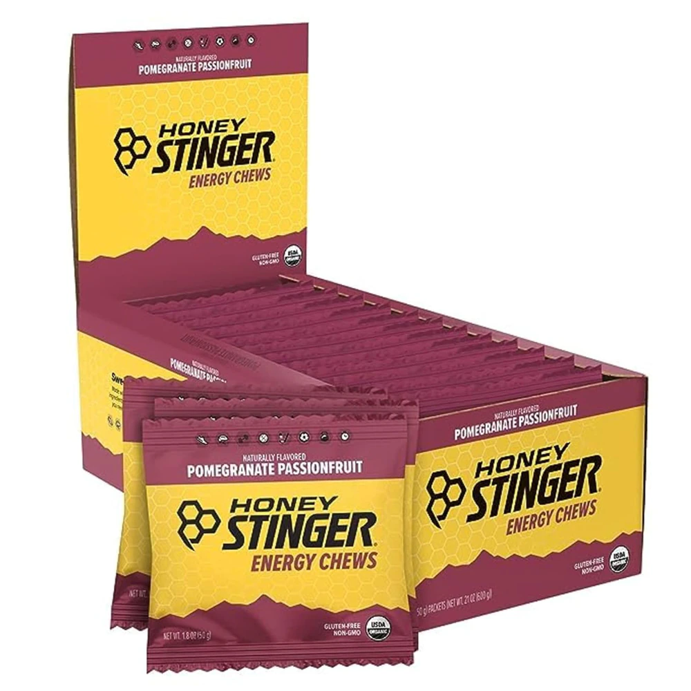 Honey Stinger Organic Energy Chews Pomegranate Passionfruit -- 12 Packets