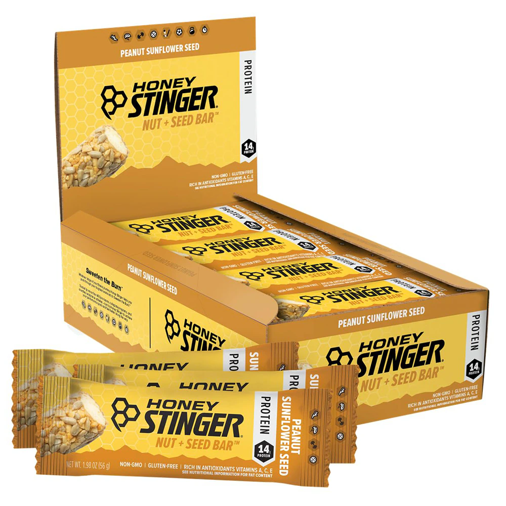Honey Stinger Peanut & Sunflower Nut + Seed Bars -- 12 Bars