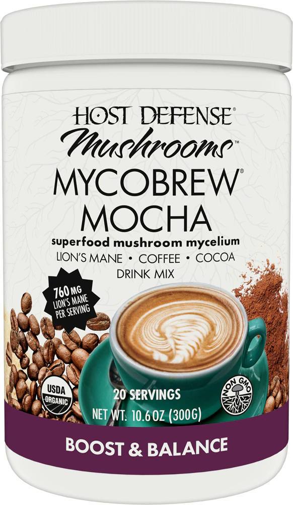 Host Defense Mushrooms MycoBrew Lion's Mane Drink Mix - Canister Mocha -- 10.5 oz