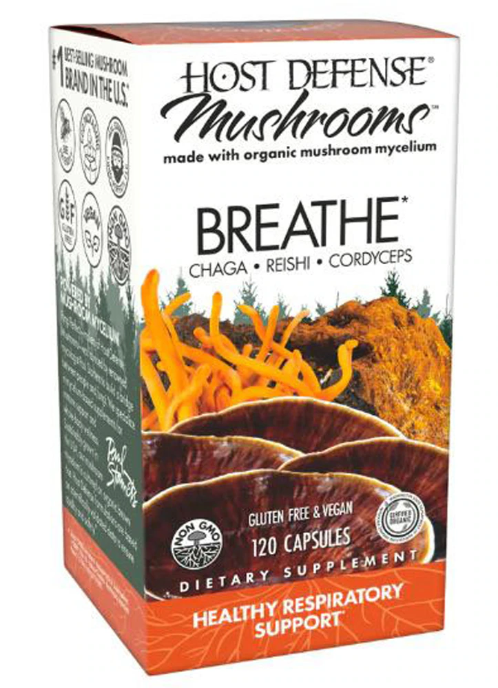 Host Defense Mushrooms Organic Breathe Capsules -- 120 Capsules