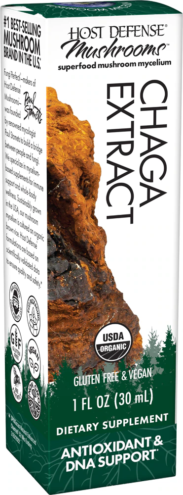 Host Defense Mushrooms Organic Chaga Extract -- 1 fl oz