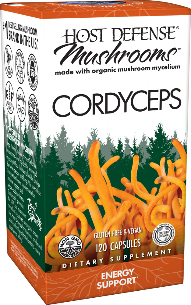 Host Defense Mushrooms Organic Cordyceps Capsules -- 120 Capsules