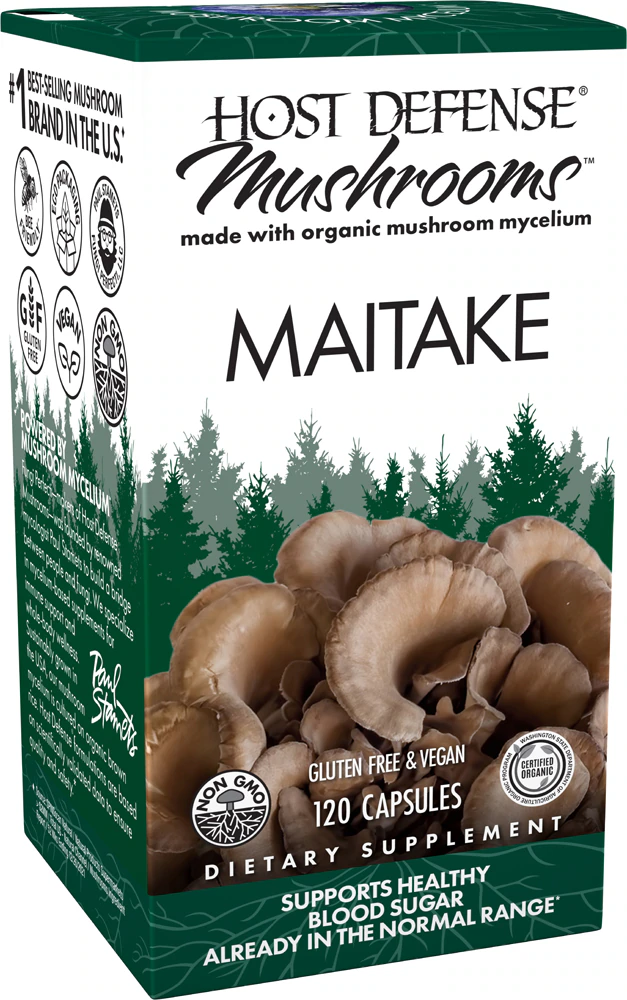 Host Defense Mushrooms Organic Maitake Capsules -- 120 Capsules