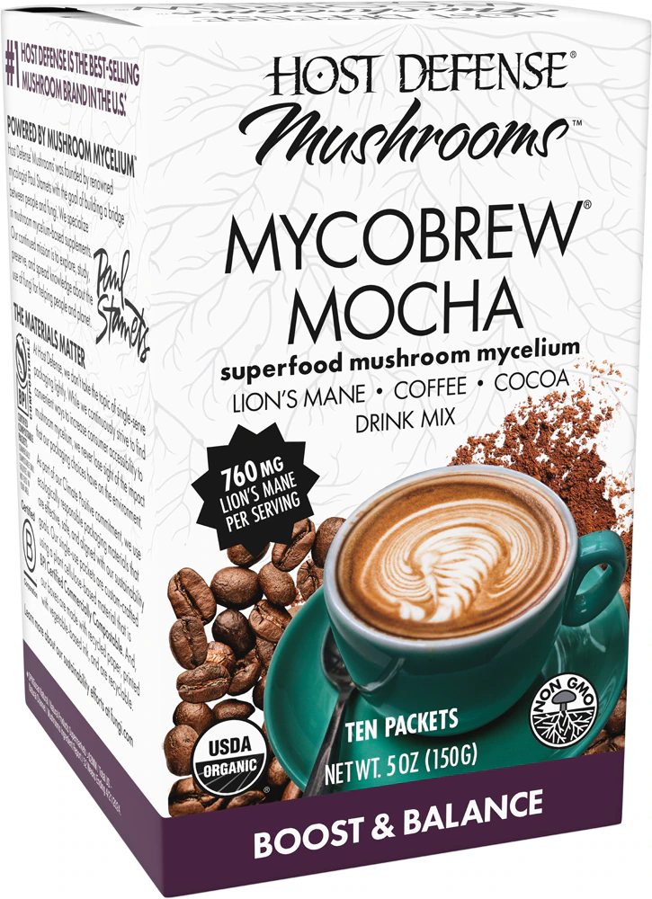 Host Defense MycoBrew Mocha -- 10 Packets