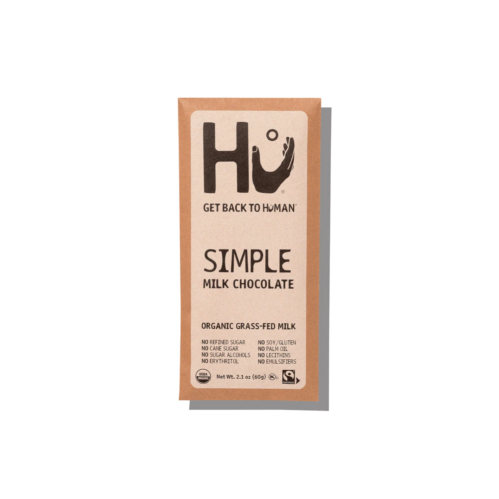HU Organic Fair Trade Simple Milk Chocolate Bar -- 2.1 oz