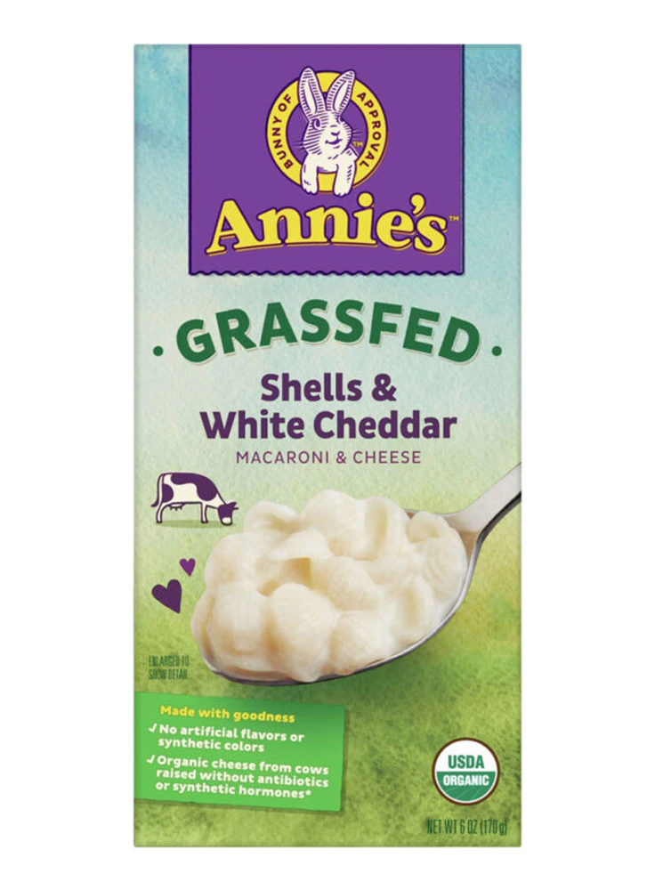 Annie's Homegrown Organic Grass Fed Shells & White Cheddar Macaroni & Cheese -- 6 oz